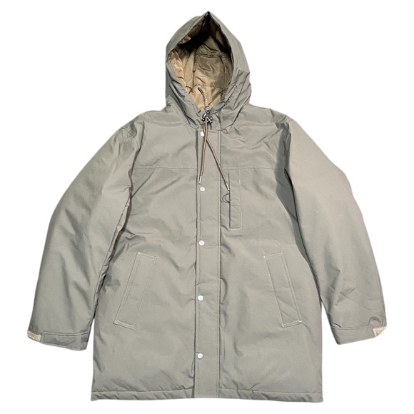 GH Bass & Co Men’s Storm Coat Olive Green Size M Waterproof Jacket with Pockets - Picture 2 of 9